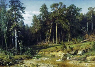 Gehölz Werke - Pinienwald in vyatka Provinz 1872 klassische Landschaft Ivan Ivanovich Bäume